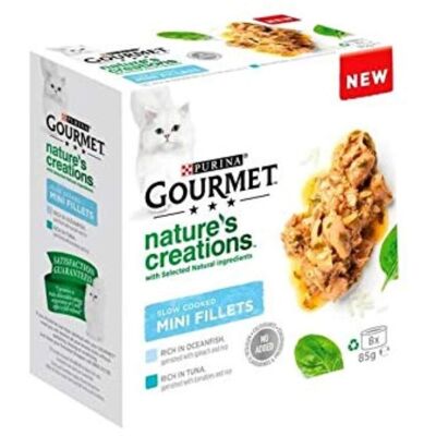 Gourmet Nature's Creations Mini Filets - Peixe do oceano & Atum - Ração para gatos Gourmet Nature's Creations Mini Filets - Peixe do oceano & Atum - Ração para gatos