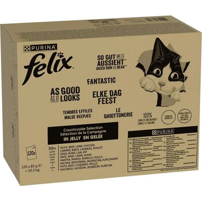 Felix - Embalagem Múltipla de Carnes e Peixes Suculentos - Comida para gatos Felix - Embalagem Múltipla de Carnes e Peixes Suculentos - Comida para gatos