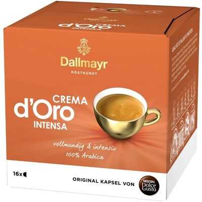 Kapsułki kawy Crema D'Oro Intensa od Dallmayr - do Dolce Gusto Kapsułki kawy Crema D'Oro Intensa od Dallmayr - do Dolce Gusto