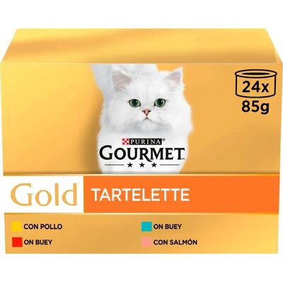 Gourmet Gold Tartelette Multipack: Buey, Pollo, Salmón, Atún - Comida para Gatos Gourmet Gold Tartelette Multipack: Buey, Pollo, Salmón, Atún - Comida para Gatos