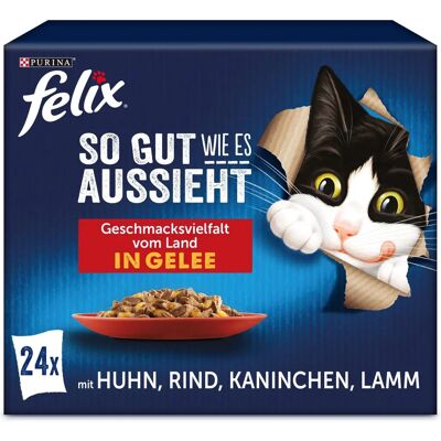 FELIX Agail Nourriture pour Chats - Adulte, Poulet, 4 x 85g FELIX Agail Nourriture pour Chats - Adulte, Poulet, 4 x 85g