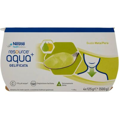 Nestlé Resource Aqua + Gelifiée Pomme-Poire - Aliment Médical - Publicité Nestlé Resource Aqua + Gelifiée Pomme-Poire - Aliment Médical - Publicité