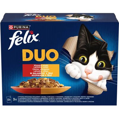 PURINA NESTLE Felix Podwójne Fantastyczne Smaki z Wiejskich Rejonów - Karma dla kotów PURINA NESTLE Felix Podwójne Fantastyczne Smaki z Wiejskich Rejonów - Karma dla kotów
