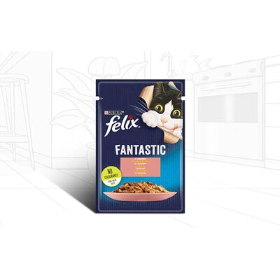 Felix mokra karma z łososiem - 85g Felix mokra karma z łososiem - 85g