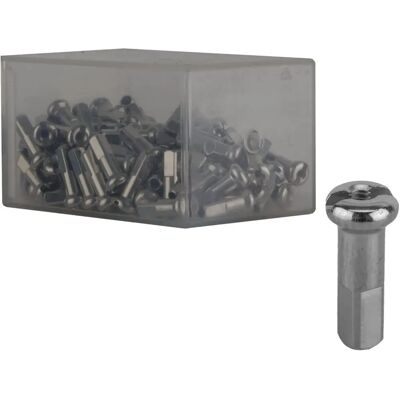 DT Swiss Brass Nipples - Box Of 100 - Silver - Nipple - Swiss DT Swiss Brass Nipples - Box Of 100 - Silver - Nipple - Swiss