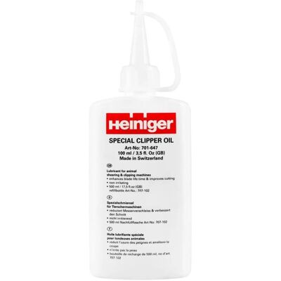 Olio Heiniger per tosatrici - 100ml - Olio per macchine da taglio Olio Heiniger per tosatrici - 100ml - Olio per macchine da taglio