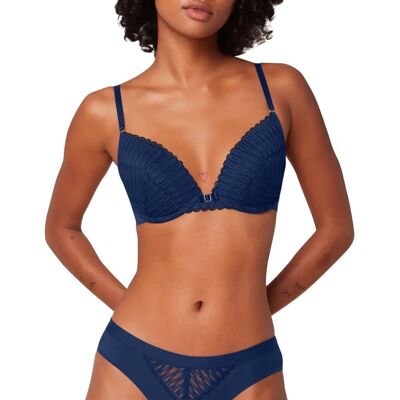 Triumph - Soutien-gorge push-up - Bleu foncé - Aura Spotlight - Lingerie pour femmes Triumph - Soutien-gorge push-up - Bleu foncé - Aura Spotlight - Lingerie pour femmes
