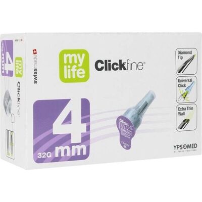 Ypsomed GmbH mylife Clickfine Pen-Nadeln - 4 mm - 100 St Ypsomed GmbH mylife Clickfine Pen-Nadeln - 4 mm - 100 St