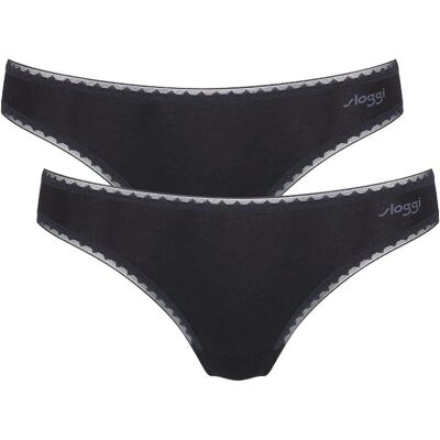 Sloggi Go Brazilian Briefs 2P - black Sloggi Go Brazilian Briefs 2P - black
