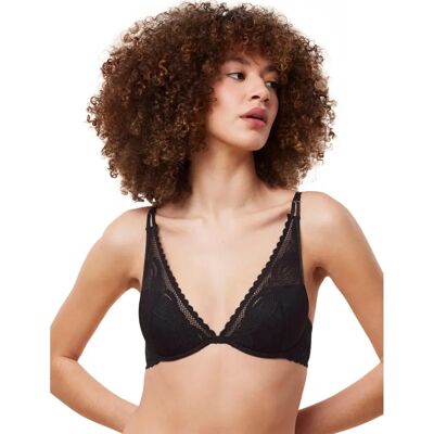 Triumph Zwart Hypnotic Spotlight gepolsterde plunge BH - Maat 36B Triumph Zwart Hypnotic Spotlight gepolsterde plunge BH - Maat 36B