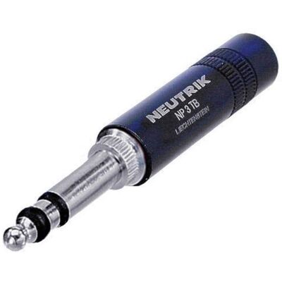 Spina audio stereo da 6,35 mm Neutrik NP3TB-B - Dritto, 3 pin Spina audio stereo da 6,35 mm Neutrik NP3TB-B - Dritto, 3 pin