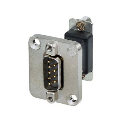 Neutrik NADB9MF 9-Pin D-SUB Cable Adapter - Black, Silver - Audio/Video Neutrik NADB9MF 9-Pin D-SUB Cable Adapter - Black, Silver - Audio/Video