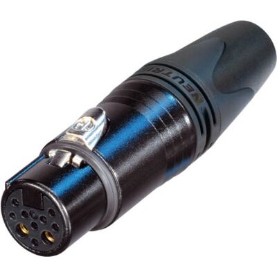 Neutrik NC10FXX-14-B metall XLR hona - 8+2 poler - Svart Neutrik NC10FXX-14-B metall XLR hona - 8+2 poler - Svart