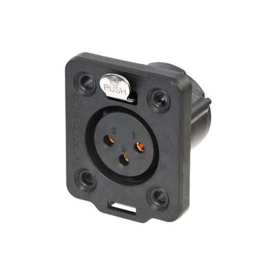 Connettore coassiale Neutrik NC3FDX-TOP - Protezione esterna resistente Connettore coassiale Neutrik NC3FDX-TOP - Protezione esterna resistente