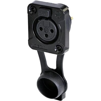 Rean RRX3F-Z-002 - IP65 3-poliger XLR-Stecker, Schwarzchrom Rean RRX3F-Z-002 - IP65 3-poliger XLR-Stecker, Schwarzchrom