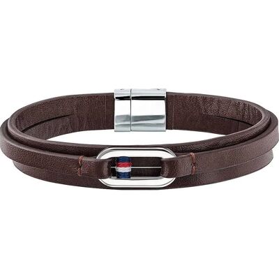Herrarmband Tommy Hilfiger - rostfritt stål, läder, one size Herrarmband Tommy Hilfiger - rostfritt stål, läder, one size