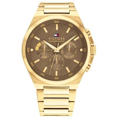 Zegarek Męski Tommy Hilfiger Dexter Złoty - 46mm Kwarcowy Wielofunkcyjny Zegarek Męski Tommy Hilfiger Dexter Złoty - 46mm Kwarcowy Wielofunkcyjny