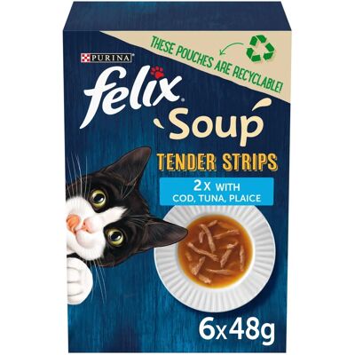 Felix - Soup - 6x48g - Tender Strips - Cat Food Felix - Soup - 6x48g - Tender Strips - Cat Food