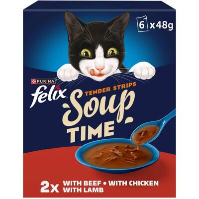 Felix - Soup Tender Strips Farm Selection - 6x48g - Cat Food Felix - Soup Tender Strips Farm Selection - 6x48g - Cat Food
