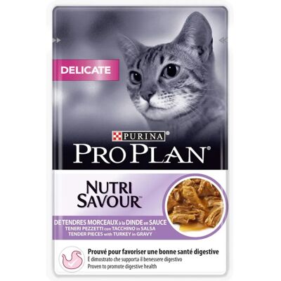 Purina Pro Plan Zacht Kalkoen 26x85g Kattenvoer - Gevoelige Purina Pro Plan Zacht Kalkoen 26x85g Kattenvoer - Gevoelige