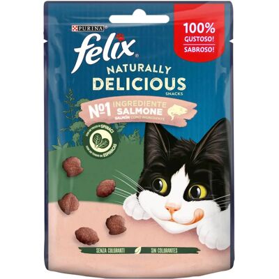 Purina Felix Snacks au Saumon pour Chats - 50g - Publicité Purina Felix Snacks au Saumon pour Chats - 50g - Publicité