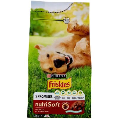 Friskies Cane Croquettes Nutri Soft Kip 1,5kg - Hond voeding Friskies Cane Croquettes Nutri Soft Kip 1,5kg - Hond voeding