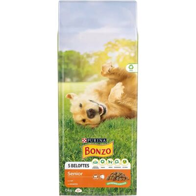 Bonzo Senior hondenvoer met kip en groenten - 2x15kg Bonzo Senior hondenvoer met kip en groenten - 2x15kg
