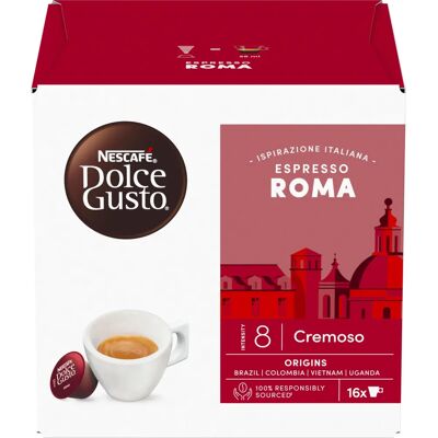 Capsules de café Nescafé Dolce Gusto Espresso Roma - 16 pièces - Publicité Capsules de café Nescafé Dolce Gusto Espresso Roma - 16 pièces - Publicité