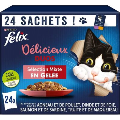 FELIX - Meat Fish Duos - 24 x 85 g - Kattenvoedselzak FELIX - Meat Fish Duos - 24 x 85 g - Kattenvoedselzak
