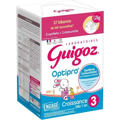 Guigoz Optipro 3 Lait de croissance dès 12 mois - 1,2 kg - Publicité Guigoz Optipro 3 Lait de croissance dès 12 mois - 1,2 kg - Publicité