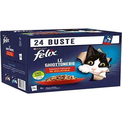 Felix Marca Modello - Cibo Gourmet per Gatti in Gelatina - 24 x 85 g Felix Marca Modello - Cibo Gourmet per Gatti in Gelatina - 24 x 85 g
