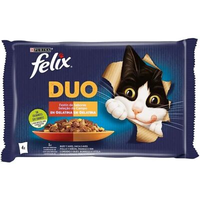 Pack de comida húmeda Purina Felix - Sabores variados en gelatina Pack de comida húmeda Purina Felix - Sabores variados en gelatina