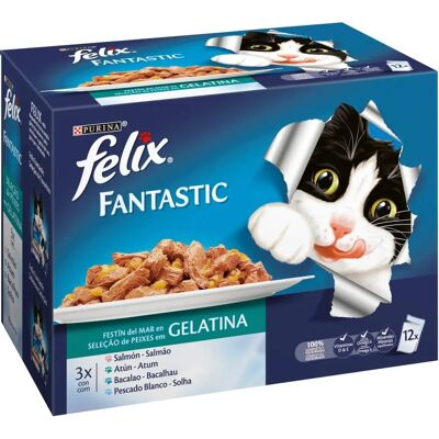 Pacote multipack Felix Festa do Mar em Gelatina - Comida para Gatos Pacote multipack Felix Festa do Mar em Gelatina - Comida para Gatos
