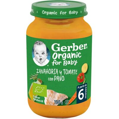 Gerber Orgânico Purê de Cenoura, Tomate e Peru - 190g Gerber Orgânico Purê de Cenoura, Tomate e Peru - 190g