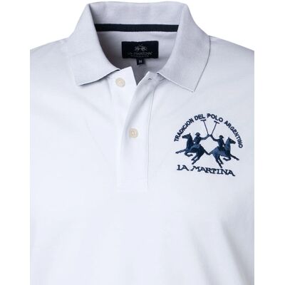 La Martina 4XL Weiß Kontrast Polo-Shirt - Poloshirt La Martina 4XL Weiß Kontrast Polo-Shirt - Poloshirt