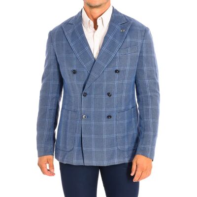 La Martina Blue Regular Fit Blazer - Long-Sleeved, Model Lmja03-Tl101 La Martina Blue Regular Fit Blazer - Long-Sleeved, Model Lmja03-Tl101