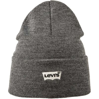 Levi's Bestickte Batwing Slouchy Mütze - grau Levi's Bestickte Batwing Slouchy Mütze - grau