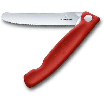 Szwajcarski klasyczny nóż do warzyw - 11cm - Ząbkowane Ostrze Szwajcarski klasyczny nóż do warzyw - 11cm - Ząbkowane Ostrze