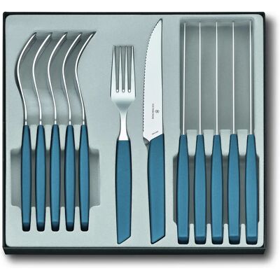 Victorinox Swiss Modern 6.9096.12W2.12 - 12-teiliges blauer Besteckset Victorinox Swiss Modern 6.9096.12W2.12 - 12-teiliges blauer Besteckset