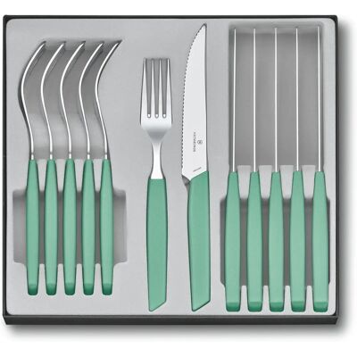 Ensemble de Couverts Victorinox Swiss Modern - 12 pièces, Vert - Publicité Ensemble de Couverts Victorinox Swiss Modern - 12 pièces, Vert - Publicité