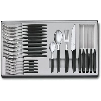 Victorinox Swiss Modern Set di Posate 24 Pezzi - Nero Victorinox Swiss Modern Set di Posate 24 Pezzi - Nero