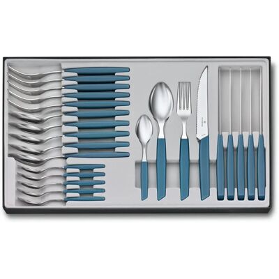 Victorinox Swiss Modern 6.9096.12W2.24 - Set di posate da 24 pezzi con coltello da bistecca - Tipo di prodotto Victorinox Swiss Modern 6.9096.12W2.24 - Set di posate da 24 pezzi con coltello da bistecca - Tipo di prodotto