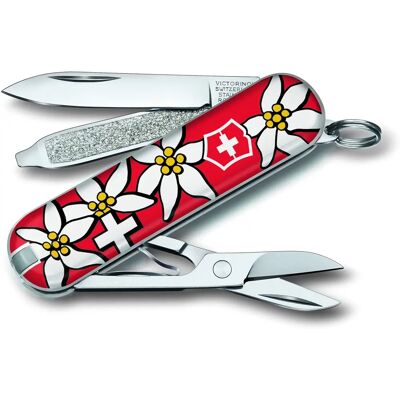 Victorinox Sveitsiläinen Käsityöpuukko Classic SD Edelweiss - Sveitsiläinen Käsityöpuukko Victorinox Sveitsiläinen Käsityöpuukko Classic SD Edelweiss - Sveitsiläinen Käsityöpuukko