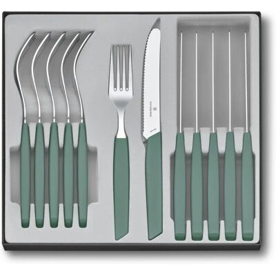 Victorinox Swiss Modern Flatware Set - 12 pcs, Green Victorinox Swiss Modern Flatware Set - 12 pcs, Green