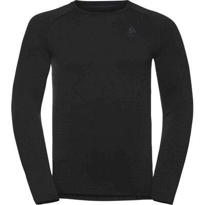 Odlo Męska Performance Warm Eco Baselayer z długim rękawem - Czarny Odlo Męska Performance Warm Eco Baselayer z długim rękawem - Czarny