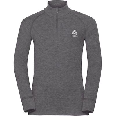 Odlo Szare Melange Active Warm Eco 1/2 Zip Długi Rękaw - Warstwa Podstawowa Odlo Szare Melange Active Warm Eco 1/2 Zip Długi Rękaw - Warstwa Podstawowa