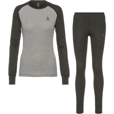 Odlo Active Warm Eco Recycling Thermo-Set - Damen - Grau - XS Odlo Active Warm Eco Recycling Thermo-Set - Damen - Grau - XS
