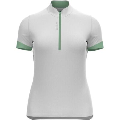 Odlo Dam Rosa Kortärmad Half Zip Cykel T-shirt Odlo Dam Rosa Kortärmad Half Zip Cykel T-shirt
