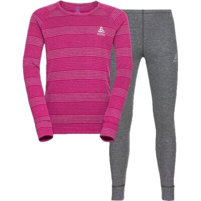 Set de lenjerie pentru copii Odlo Fuchsia/Grey - Set de bază pentru copii Set de lenjerie pentru copii Odlo Fuchsia/Grey - Set de bază pentru copii