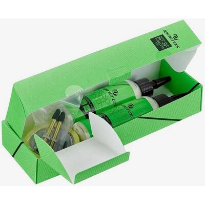 Kit Tubeless Syncros 28mm - Sealant Écologique, Vannes, Bande - Publicité Kit Tubeless Syncros 28mm - Sealant Écologique, Vannes, Bande - Publicité